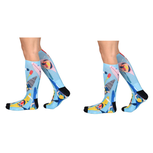 Sierra Socks Kayak Fever Pattern CoolMax Socks, Nature Collection for
