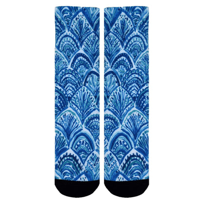 Sierra Socks Blue Dream Pattern CoolMax Socks, Nature Collection for