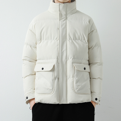 Mens Houndstooth Puffer Jacket