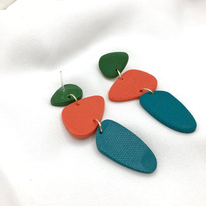 Autumn Trio Handmade Polymer Clay Earrings - Stylish Anti Allergic