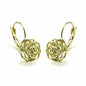 ROSE IS A ROSE 18kt Rose Crystal Earrings In White Yellow And Rose