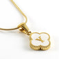 Lucky Clover Stainless Steel Pendant Necklace