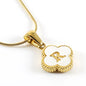 Lucky Clover Stainless Steel Pendant Necklace