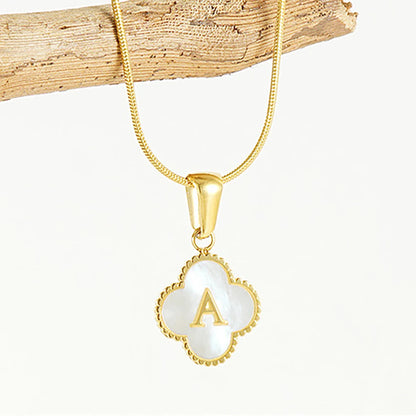 Lucky Clover Stainless Steel Pendant Necklace