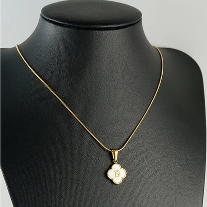 Lucky Clover Stainless Steel Pendant Necklace