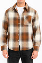 Flannel Shacket Shirt Jacket Wool Blend Button Down