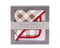 Plaid Cotton Hooded Towel and Washcloth Set