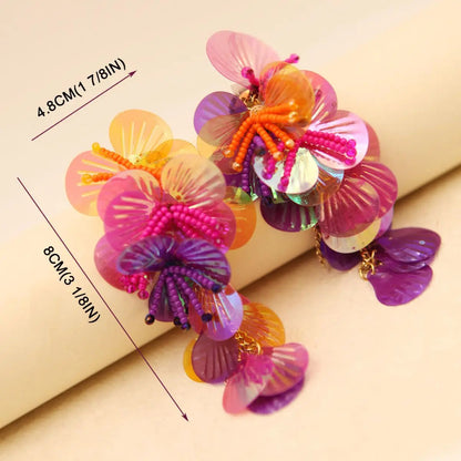 Colorful Shiny Large Shell Earrings