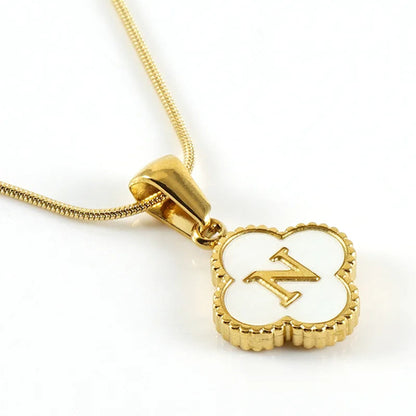 Lucky Clover Stainless Steel Pendant Necklace