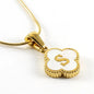 Lucky Clover Stainless Steel Pendant Necklace