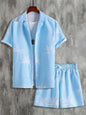 Vacation mood men beach shorts set