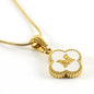 Lucky Clover Stainless Steel Pendant Necklace