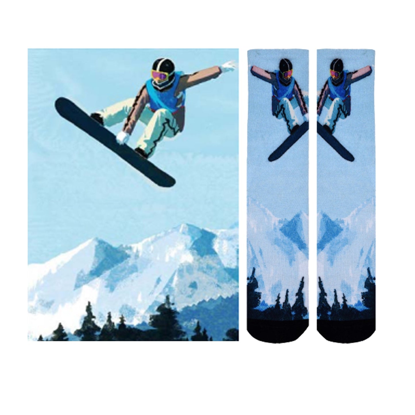 Sierra Socks Sky High Pattern CoolMax Socks, Nature Collection for Men