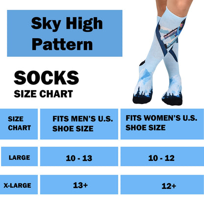 Sierra Socks Sky High Pattern CoolMax Socks, Nature Collection for Men