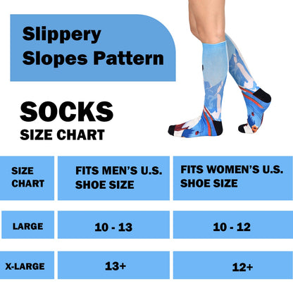 Sierra Socks Slippery Slopes Pattern CoolMax Socks, Nature Collection