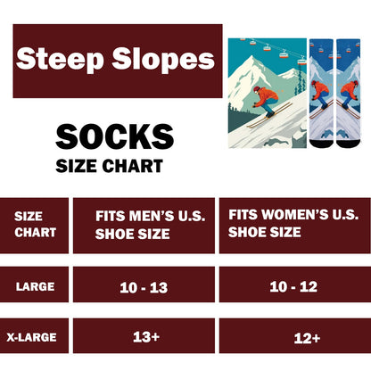 Sierra Socks Steep Slopes Pattern CoolMax Socks, Nature Collection for