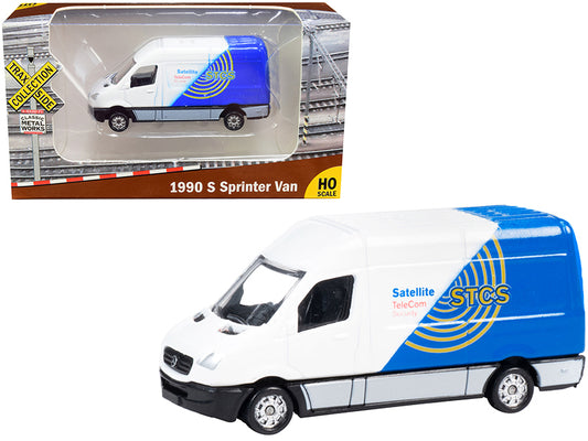 1990 Mercedes Benz Sprinter Van White and Blue \STCS Satellite TeleCom