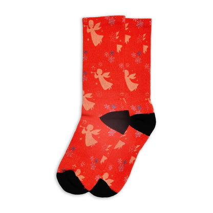 Christmas and Hanukkah Holiday Colorful CoolMax Crew Socks for Men &