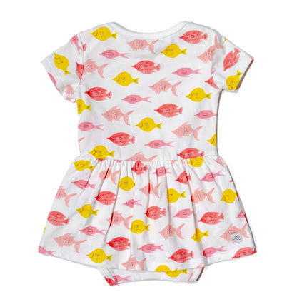 Charlie onesie dress | Fishes