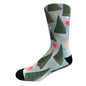 Christmas and Hanukkah Holiday Colorful CoolMax Crew Socks for Men &