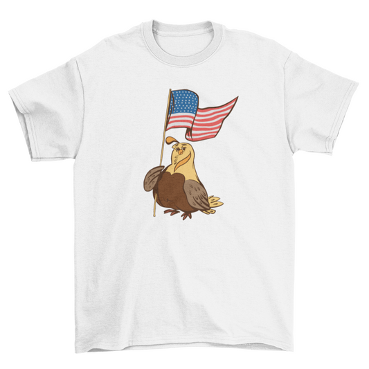 Patriotic quail t-shirt