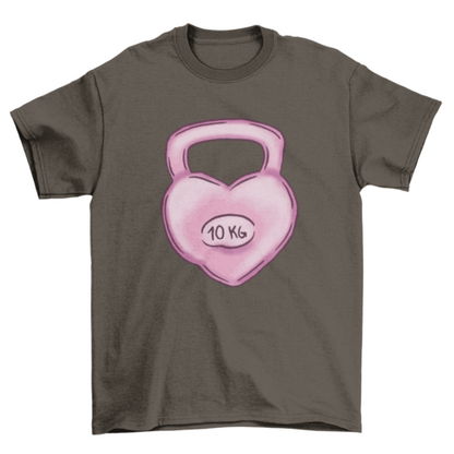 Kettlebell heart t-shirt