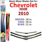Beam Wiper Blades for 2010 Chevrolet HHR (Set of 3)