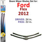 Beam Wiper Blades for 2012 Ford Flex (Set of 2)