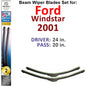 Beam Wiper Blades for 2001 Ford Windstar (Set of 2)