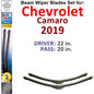 Beam Wiper Blades for 2019 Chevrolet Camaro (Set of 2)