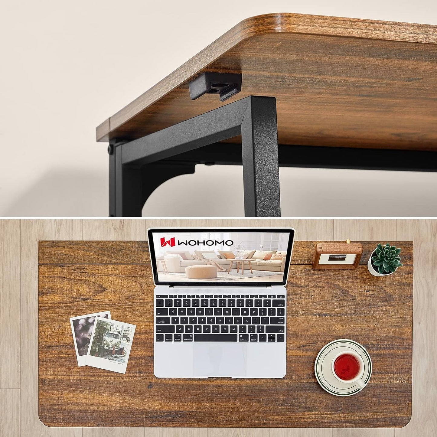 Folding Computer Desk, Small Writing Desk 31.5", Space-Saving Foldable