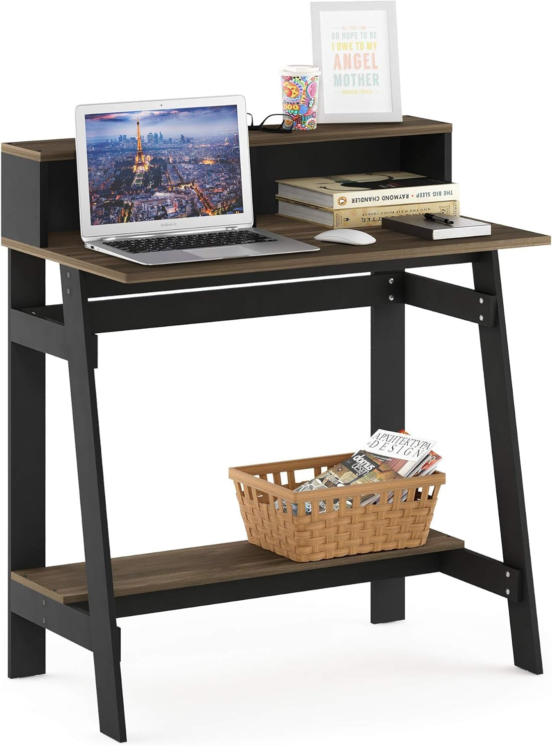 Simplistic a Frame Computer Desk, 17.9"D X 31.6"W X 35.5"H, Columbia