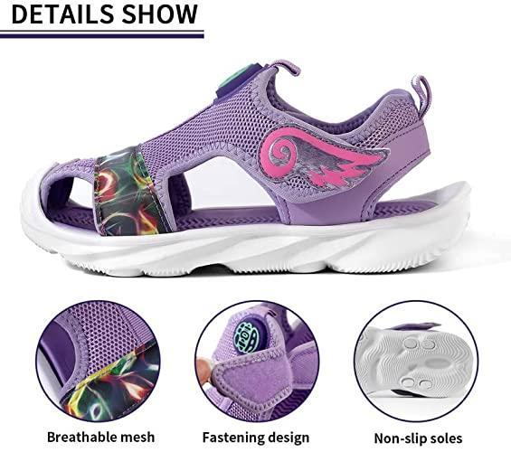 Closed Toe Cute Sandal for Girls in Pretty Colors  Breathable Mesh