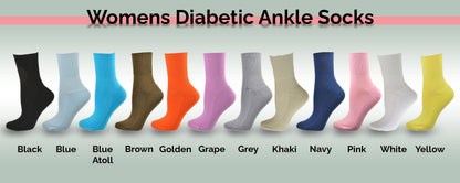 Diabetic/Arthritic Cushioned Cotton Ankle Socks 3 Pack Women Socks