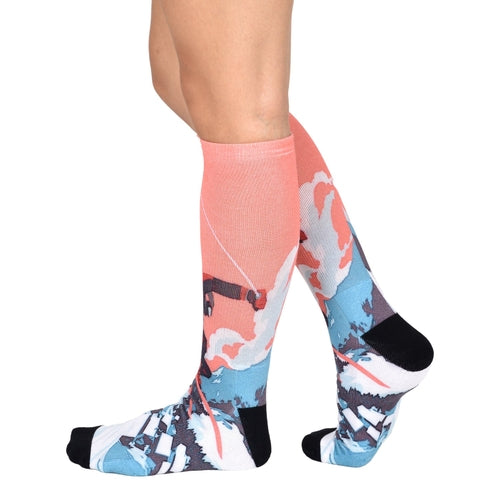 Sierra Socks Alpine Racer Pattern CoolMax Socks, Nature Collection for