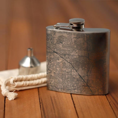 Anaheim - California Map Hip Flask