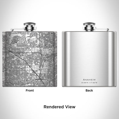 Anaheim - California Map Hip Flask