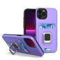 KIKO Square Ring Stand with Card Holder Slot Hybrid Case for iPhone 13
