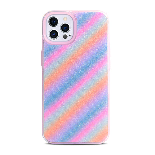 KIKO Shiny Rainbow Design Armor Hybrid Case for iPhone 13 Pro Max