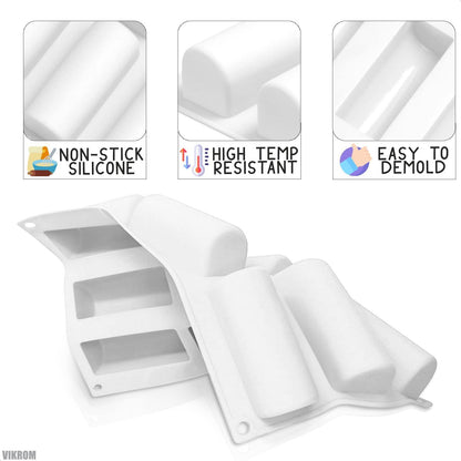 Cake Molds for Baking Shapes   9 Cavities Log Mold Cake Roll Pan
