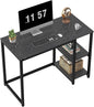 Computer Desk 40 Inches with 2-Tier Shelves Sturdy Home Office Desk