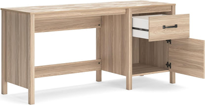 Battelle Home Office Desk, 60" W X 20" D X 29" H, Light Brown