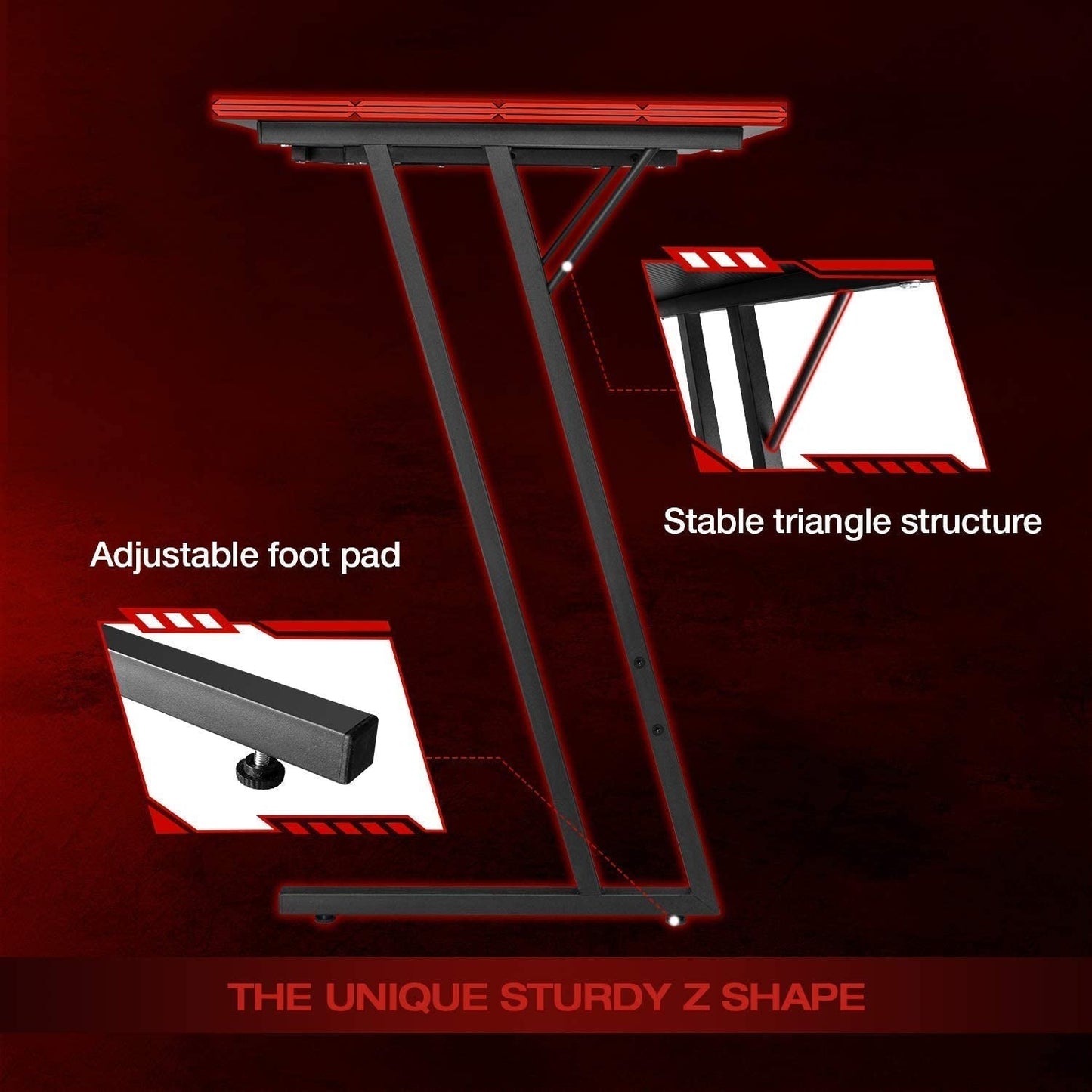 L Shaped Gaming Desk Computer Corner Desk PC Gaming Desk Table with