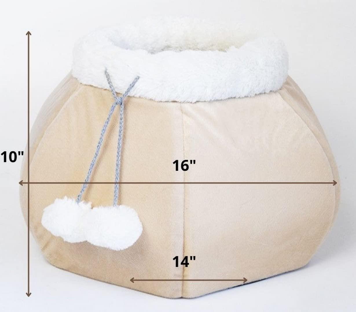 Cat Bed for Indoor Cats Large Kitten House Box Cat Cave with Removable