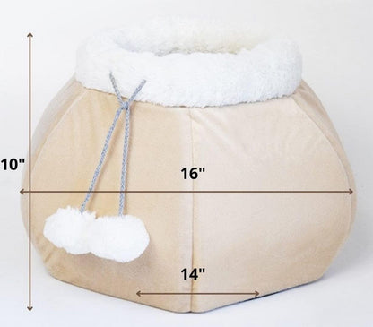 Cat Bed for Indoor Cats Large Kitten House Box Cat Cave with Removable