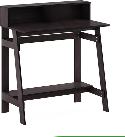 Simplistic a Frame Computer Desk, Dark Walnut