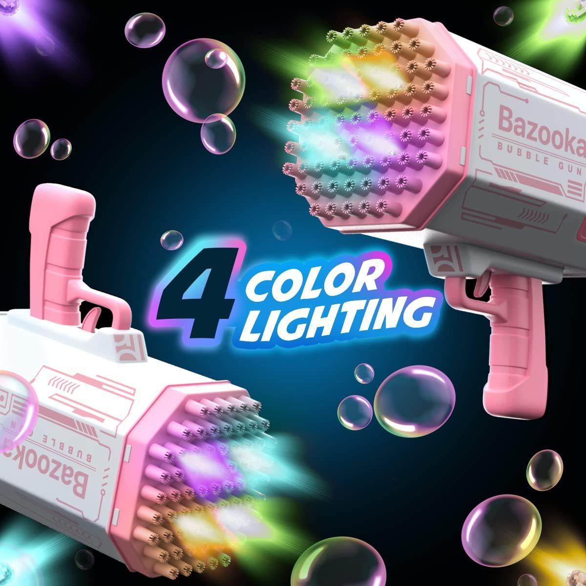 Bubble Machine Blaster   Pink Bubble Gun for Kids Adults Automatic
