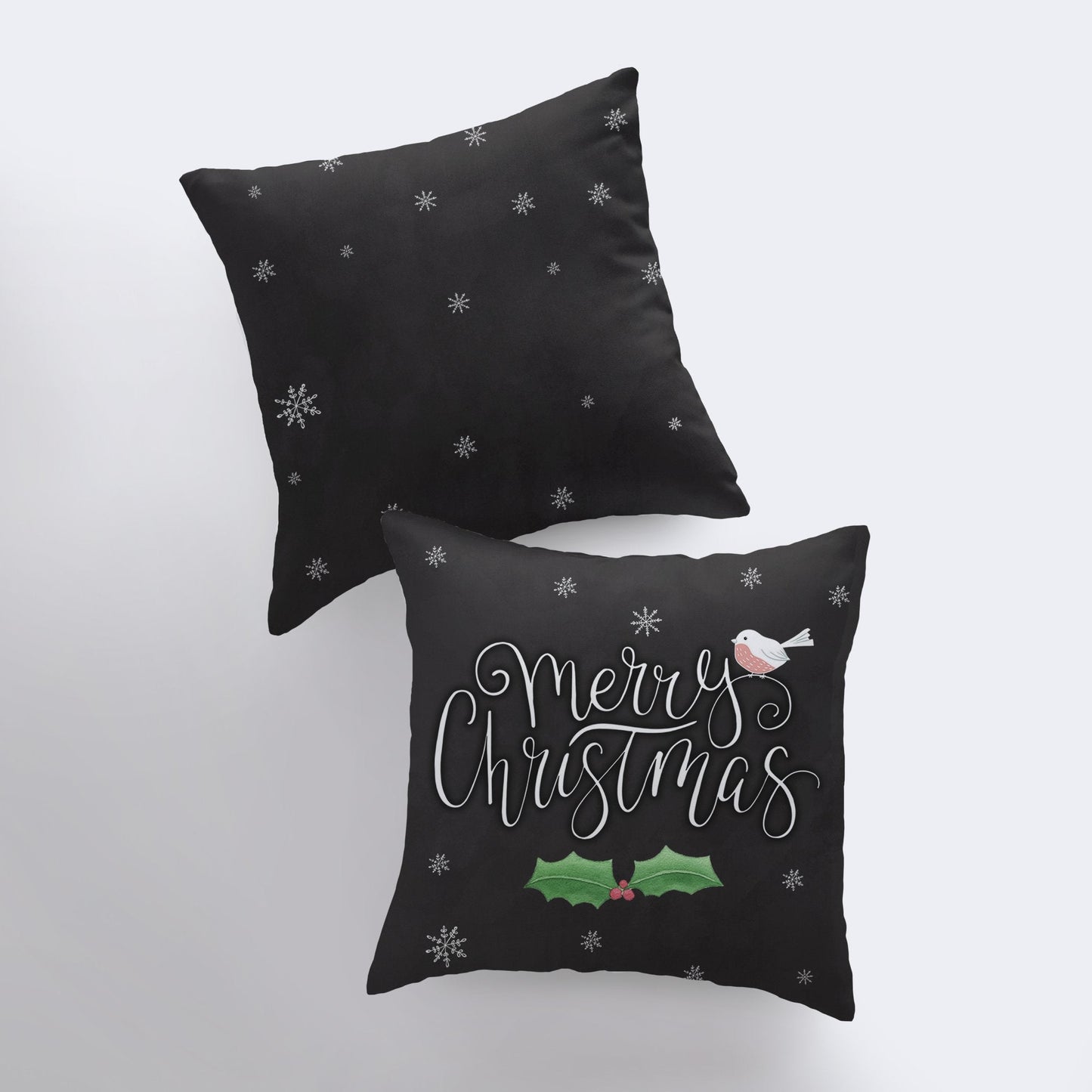 Merry Christmas | Little Bird | Christmas Pillow Cover | Christmas