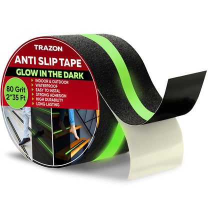 Grip Tape Glow in Dark Stripe   Heavy Duty Anti Slip Tape for Stairs