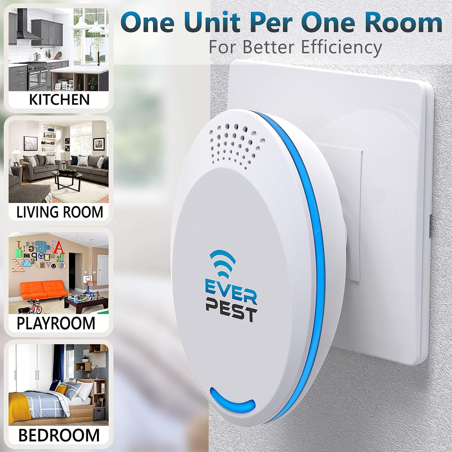 Ultrasonic Pest Repeller Control (2 Pack) Plug in Flea Rat Roach
